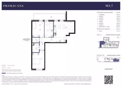 4 pokoje, mieszkanie 75,08 m², piętro 3, oferta nr B3 – M3.7, Primacasa, Piaseczno, ul. Jana Pawła II 11