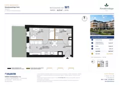 2 pokoje, mieszkanie 36,73 m², parter, oferta nr M1, Nowakowskiego Park, Białystok, Wygoda, Bagnówka, Seweryna Nowakowskiego 4