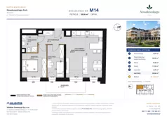 3 pokoje, mieszkanie 59,86 m², piętro 2, oferta nr M14, Nowakowskiego Park, Białystok, Wygoda, Bagnówka, Seweryna Nowakowskiego 4