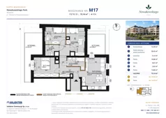 4 pokoje, mieszkanie 73,14 m², piętro 3, oferta nr M17, Nowakowskiego Park, Białystok, Wygoda, Bagnówka, Seweryna Nowakowskiego 4