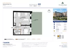 2 pokoje, mieszkanie 47,96 m², piętro 1, oferta nr M3, Nowakowskiego Park, Białystok, Wygoda, Bagnówka, Seweryna Nowakowskiego 4