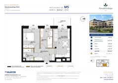 3 pokoje, mieszkanie 49,10 m², piętro 1, oferta nr M5, Nowakowskiego Park, Białystok, Wygoda, Bagnówka, Seweryna Nowakowskiego 4