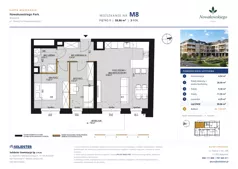3 pokoje, mieszkanie 59,86 m², piętro 1, oferta nr M8, Nowakowskiego Park, Białystok, Wygoda, Bagnówka, Seweryna Nowakowskiego 4