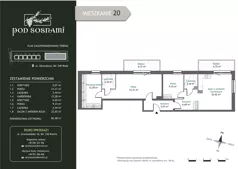 4 pokoje, mieszkanie 85,48 m², piętro 2, oferta nr 20, Pod Sosnami, Reda, Centrum, ul. Obwodowa 8
