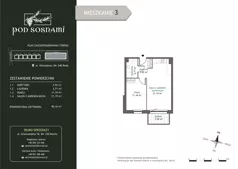 2 pokoje, mieszkanie 40,16 m², piętro 1, oferta nr 3, Pod Sosnami, Reda, Centrum, ul. Obwodowa 8