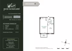 2 pokoje, mieszkanie 40,16 m², piętro 1, oferta nr 4, Pod Sosnami, Reda, Centrum, ul. Obwodowa 8