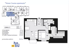 2 pokoje, mieszkanie 50,28 m², piętro 1, oferta nr 5, Monte Cassino Apartments, Świnoujście, Śródmieście, ul. Monte Cassino 7