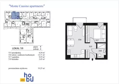 2 pokoje, apartament 33,25 m², piętro 5, oferta nr 59, Monte Cassino Apartments, Świnoujście, Śródmieście, ul. Monte Cassino 7