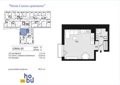 1 pokój, mieszkanie 30,51 m², piętro 5, oferta nr 65, Monte Cassino Apartments, Świnoujście, Śródmieście, ul. Monte Cassino 7