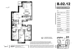 4 pokoje, apartament 110,35 m², piętro 1, oferta nr B.02.12, Perfumiarnia 2, Poznań, Św. Łazarz, Łazarz, ul. Śniadeckich 10