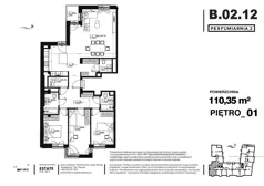4 pokoje, apartament 110,35 m², piętro 1, oferta nr B.02.12, Perfumiarnia 2, Poznań, Św. Łazarz, Łazarz, ul. Śniadeckich 10