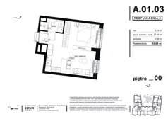 1 pokój, apartament 32,74 m², parter, oferta nr A.01.03, Perfumiarnia 2, Poznań, Św. Łazarz, Łazarz, ul. Śniadeckich 10