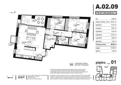 4 pokoje, apartament 89,91 m², piętro 1, oferta nr A.02.09, Perfumiarnia 2, Poznań, Św. Łazarz, Łazarz, ul. Śniadeckich 10