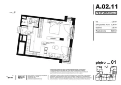 1 pokój, apartament 40,14 m², piętro 1, oferta nr A.02.11, Perfumiarnia 2, Poznań, Św. Łazarz, Łazarz, ul. Śniadeckich 10