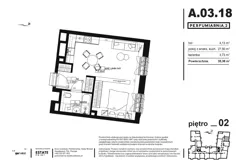 1 pokój, apartament 35,25 m², piętro 2, oferta nr A.03.18, Perfumiarnia 2, Poznań, Św. Łazarz, Łazarz, ul. Śniadeckich 10