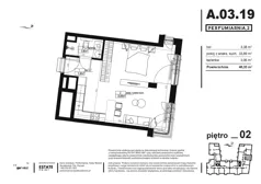 1 pokój, apartament 40,16 m², piętro 2, oferta nr A.03.19, Perfumiarnia 2, Poznań, Św. Łazarz, Łazarz, ul. Śniadeckich 10