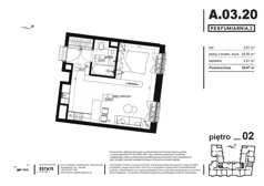 1 pokój, apartament 34,34 m², piętro 2, oferta nr A.03.20, Perfumiarnia 2, Poznań, Św. Łazarz, Łazarz, ul. Śniadeckich 10