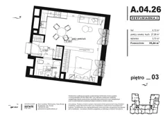 1 pokój, apartament 35,33 m², piętro 3, oferta nr A.04.26, Perfumiarnia 2, Poznań, Św. Łazarz, Łazarz, ul. Śniadeckich 10