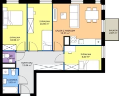 4 pokoje, mieszkanie 66,26 m², piętro 2, oferta nr A18, Jodłowicka 5, Wrocław, Maślice, Stabłowice, ul. Jodłowicka 5