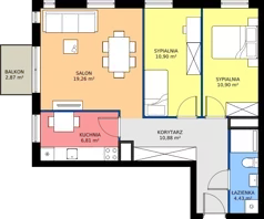 3 pokoje, mieszkanie 63,18 m², piętro 2, oferta nr A17, Jodłowicka 5, Wrocław, Maślice, Stabłowice, ul. Jodłowicka 5