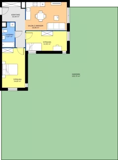 3 pokoje, mieszkanie 61,89 m², parter, oferta nr A1, Jodłowicka 5, Wrocław, Maślice, Stabłowice, ul. Jodłowicka 5