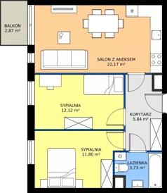 3 pokoje, mieszkanie 55,66 m², piętro 1, oferta nr A9, Jodłowicka 5, Wrocław, Maślice, Stabłowice, ul. Jodłowicka 5