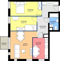 3 pokoje, mieszkanie 65,81 m², piętro 3, oferta nr C28, Jodłowicka 5, Wrocław, Maślice, Stabłowice, ul. Jodłowicka 5
