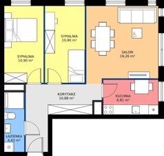 3 pokoje, mieszkanie 63,18 m², parter, oferta nr C3, Jodłowicka 5, Wrocław, Maślice, Stabłowice, ul. Jodłowicka 5