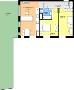 3 pokoje, mieszkanie 58,18 m², parter, oferta nr C5, Jodłowicka 5, Wrocław, Maślice, Stabłowice, ul. Jodłowicka 5