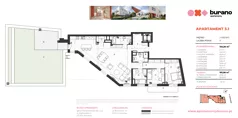 4 pokoje, mieszkanie 133,30 m², piętro 3, oferta nr M3.1, Apartamenty Burano, Wrocław, Klecina, Krzyki, Buraczana 13
