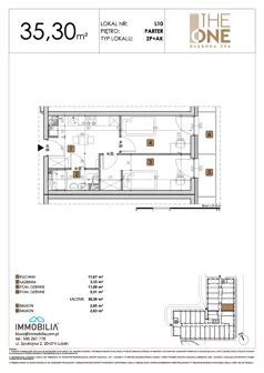 2 pokoje, lokal inwestycyjny 35,30 m², parter, oferta nr 10, THE ONE, Lublin, Wieniawa, Miasteczko Akademickie, ul. Głęboka 32A