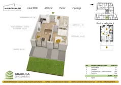 2 pokoje, mieszkanie 39,00 m², piętro 2, oferta nr 29, Malborska 151, Kraków, Podgórze Duchackie, Wola Duchacka, ul. Malborska 151