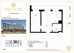 2 pokoje, mieszkanie 46,71 m², piętro 4, oferta nr 41, Wild Pearl, Kołobrzeg, ul. Jedności Narodowej 12D i 12 E