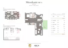 3 pokoje, apartament 80,20 m², parter, oferta nr 1, Arca Residence, Szklarska Poręba, ul. Waryńskiego 8 C/D