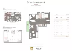3 pokoje, apartament 80,20 m², piętro 1, oferta nr 8, Arca Residence, Szklarska Poręba, ul. Waryńskiego 8 C/D