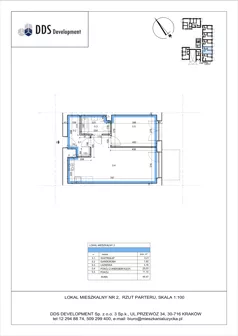 2 pokoje, mieszkanie 45,47 m², parter, oferta nr M 02, Łużycka 71, Kraków, Podgórze Duchackie, ul. Łużycka 71