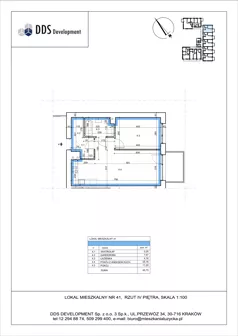 2 pokoje, mieszkanie 45,75 m², piętro 4, oferta nr M 41, Łużycka 71, Kraków, Podgórze Duchackie, ul. Łużycka 71