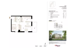 3 pokoje, apartament 52,55 m², piętro 1, oferta nr M7, Sopot 645, Sopot, Świemirowo, ul. Aleja Niepodległości 645B