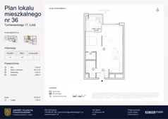 2 pokoje, apartament 53,59 m², piętro 5, oferta nr A.36, Tymienieckiego 17, Łódź, Widzew, ul. Tymienieckiego 17