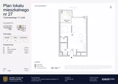 2 pokoje, apartament 53,59 m², piętro 4, oferta nr A.27, Tymienieckiego 17, Łódź, Widzew, ul. Tymienieckiego 17