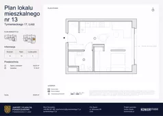 2 pokoje, apartament 35,82 m², piętro 2, oferta nr A.13, Tymienieckiego 17, Łódź, Widzew, ul. Tymienieckiego 17