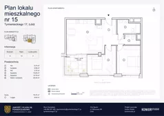 3 pokoje, apartament 79,75 m², piętro 2, oferta nr A.15, Tymienieckiego 17, Łódź, Widzew, ul. Tymienieckiego 17