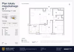 3 pokoje, apartament 79,76 m², piętro 1, oferta nr A.7, Tymienieckiego 17, Łódź, Widzew, ul. Tymienieckiego 17