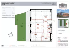 4 pokoje, mieszkanie 76,84 m², piętro 1, oferta nr 107, Nowa Tkalnia, Łódź, Widzew, ul. Milionowa/Kilińskiego