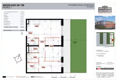 3 pokoje, mieszkanie 77,27 m², piętro 1, oferta nr 108, Nowa Tkalnia, Łódź, Widzew, ul. Milionowa/Kilińskiego