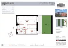 2 pokoje, mieszkanie 46,27 m², piętro 1, oferta nr 112, Nowa Tkalnia, Łódź, Widzew, ul. Milionowa/Kilińskiego