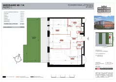 3 pokoje, mieszkanie 67,63 m², piętro 1, oferta nr 114, Nowa Tkalnia, Łódź, Widzew, ul. Milionowa/Kilińskiego