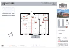 3 pokoje, mieszkanie 66,05 m², piętro 2, oferta nr 202, Nowa Tkalnia, Łódź, Widzew, ul. Milionowa/Kilińskiego