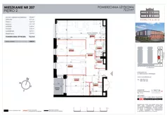 4 pokoje, mieszkanie 72,21 m², piętro 2, oferta nr 207, Nowa Tkalnia, Łódź, Widzew, ul. Milionowa/Kilińskiego