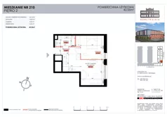 2 pokoje, mieszkanie 42,55 m², piętro 2, oferta nr 210, Nowa Tkalnia, Łódź, Widzew, ul. Milionowa/Kilińskiego